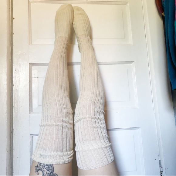 Thigh High ribbed boot socks - Picture 2 of 4